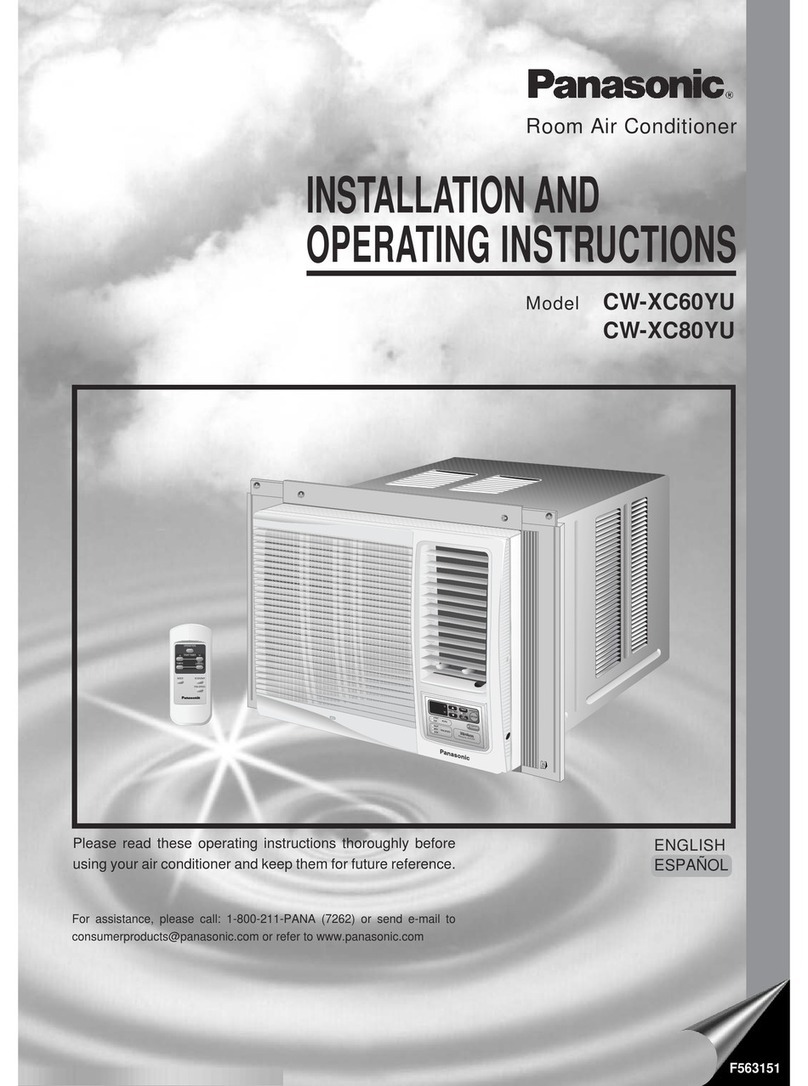 Panasonic CW-XC60YU Install and operation instructions