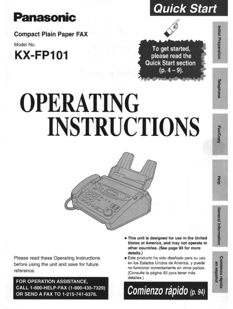 Panasonic KX-FP101 User manual
