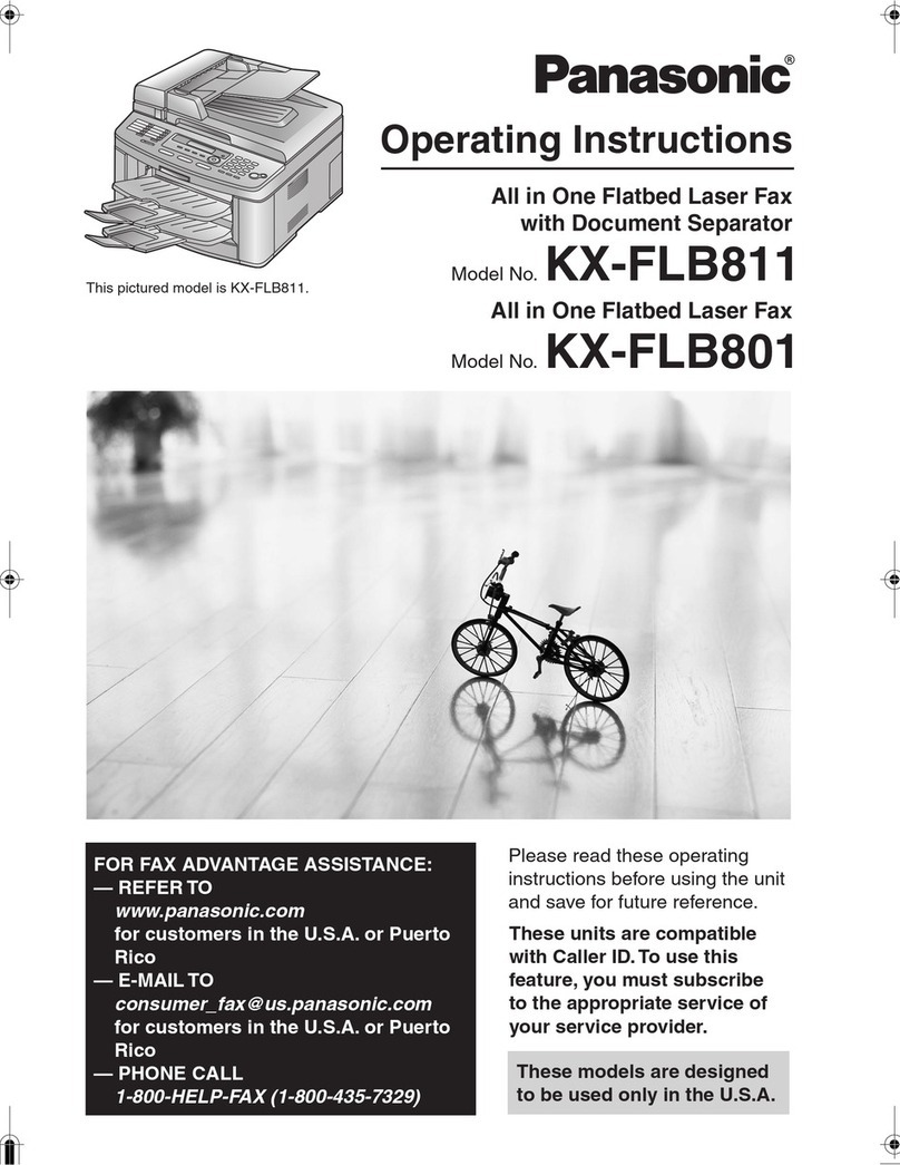 Panasonic KX-FLB811 - FLAT BED FAX User manual
