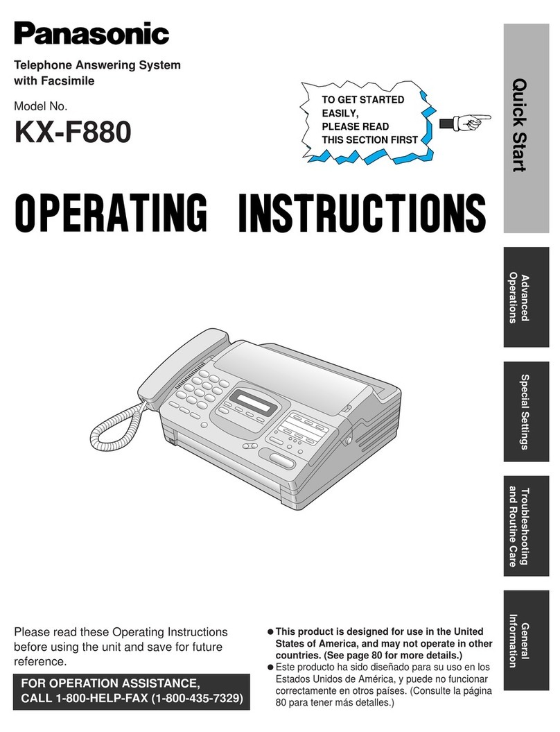 Panasonic KX-F880 User manual