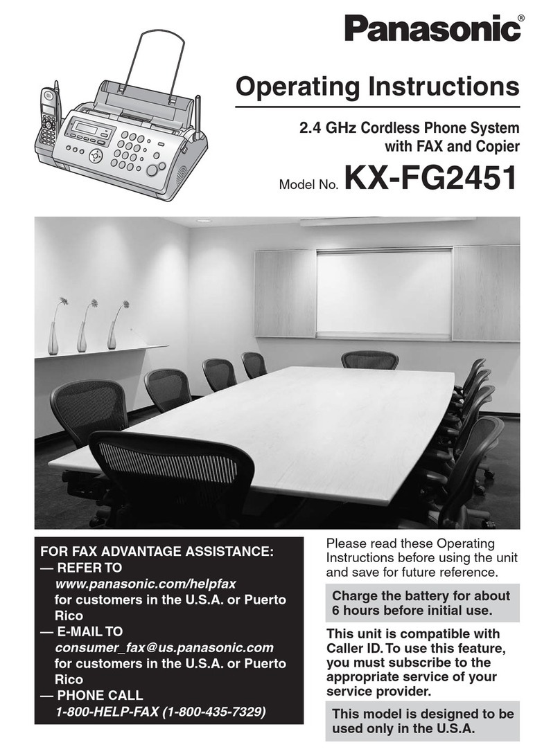 Panasonic KXFG2451 - B/W Thermal Transfer operating instructions