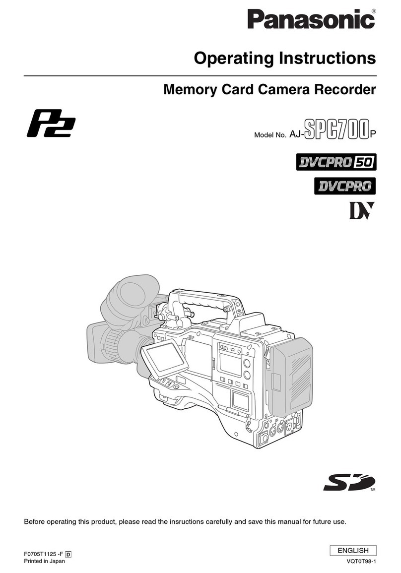 Panasonic AJ-SPC700 operating instructions