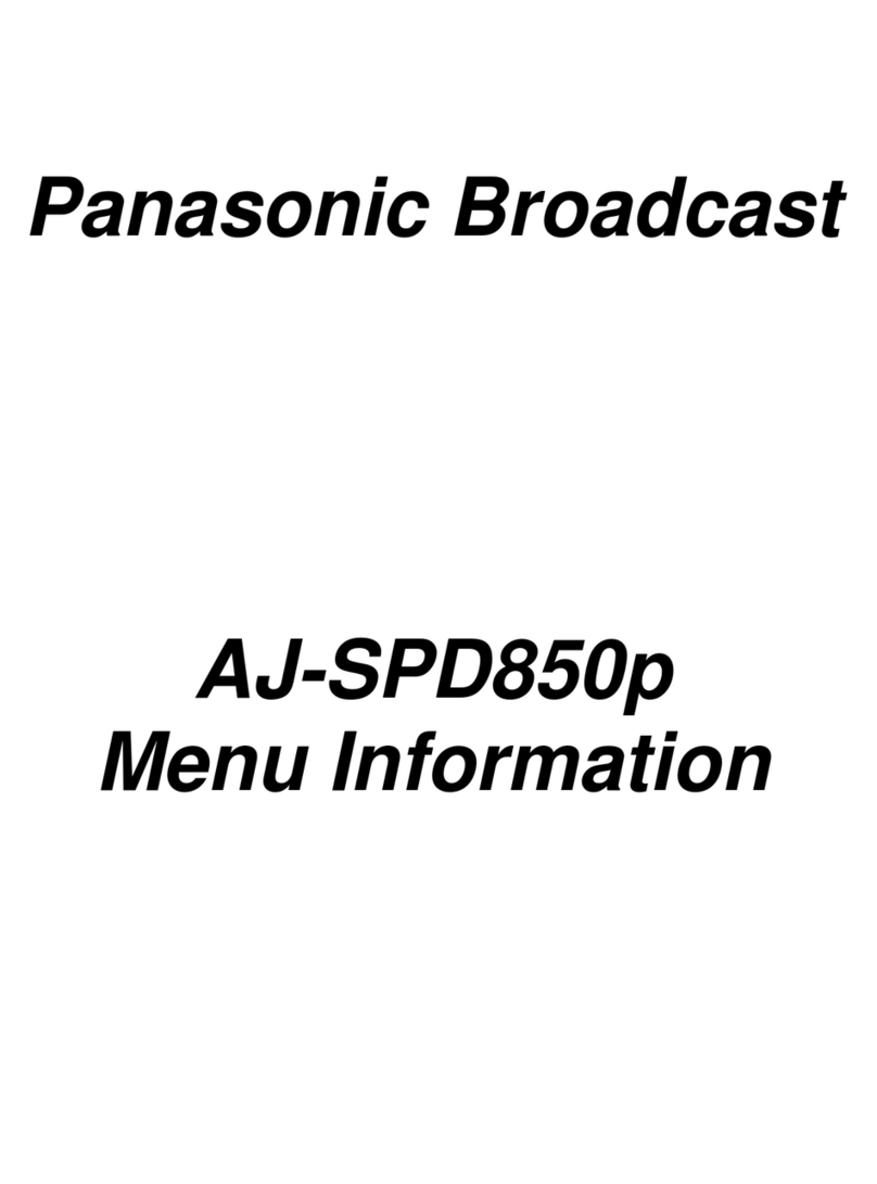 Panasonic AJSPD850P - P2 DECK User manual Panasonic AJSPD850P - P2 DECK User manual