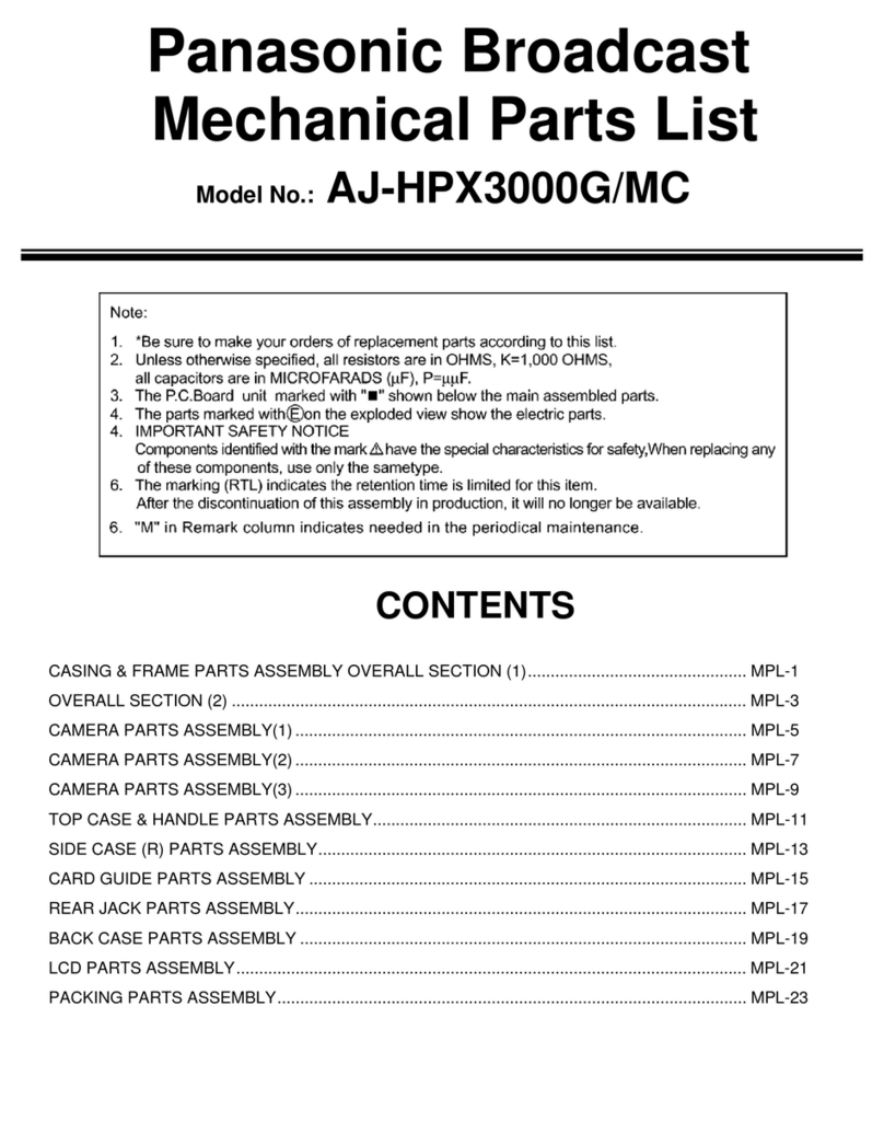 Panasonic AJ-HPX3000MC User manual