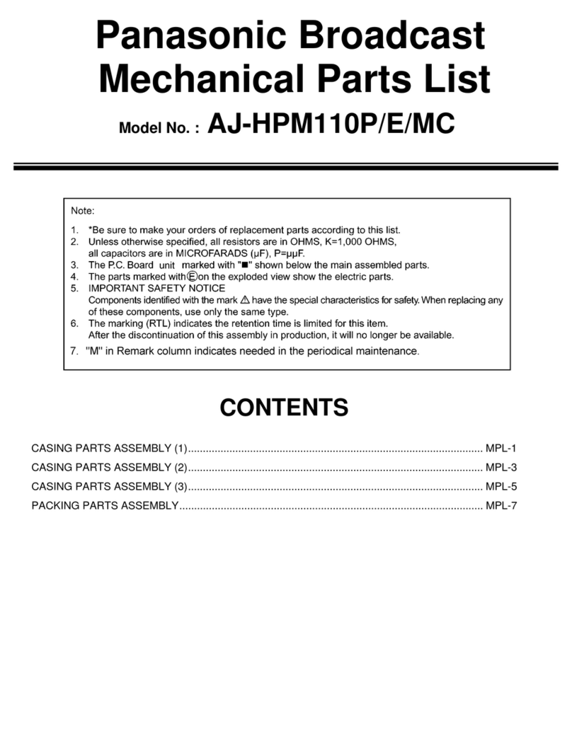 Panasonic AJ-HPM110MC User manual
