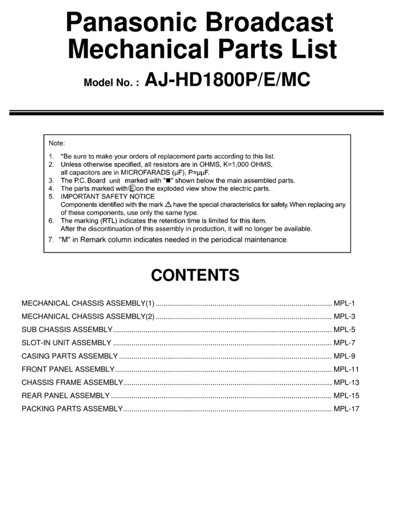 Panasonic DVCPRO HD AJ-HD1800E User manual