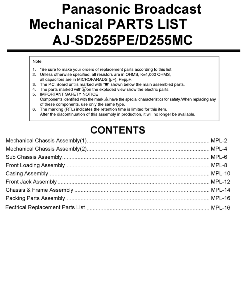Panasonic AJ-D255MC User manual Panasonic AJ-D255MC User manual
