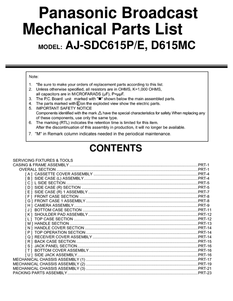 Panasonic DVCPRO AJ-D615MC User manual