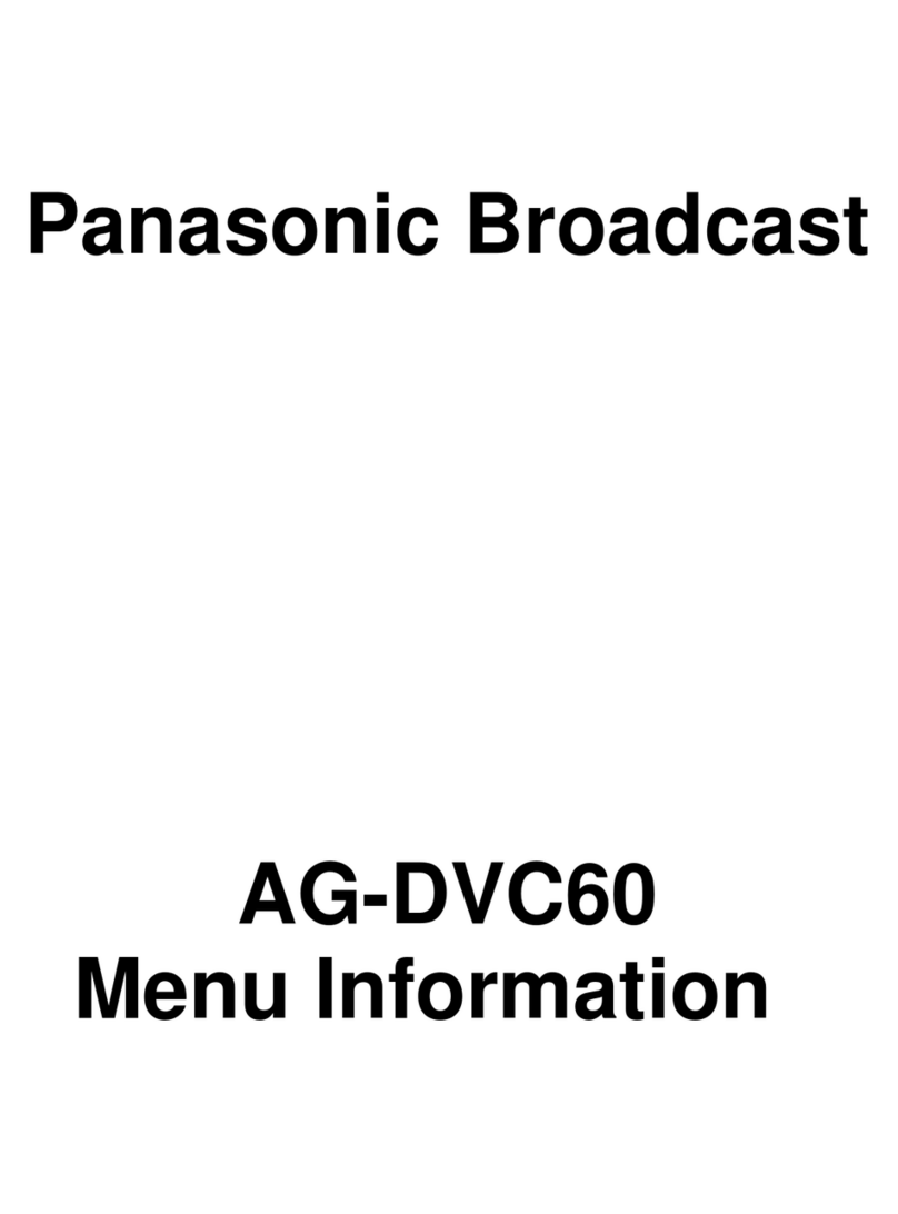 Panasonic AGDVC60 - DIGITAL VIDEO CAMCORDER Menu information