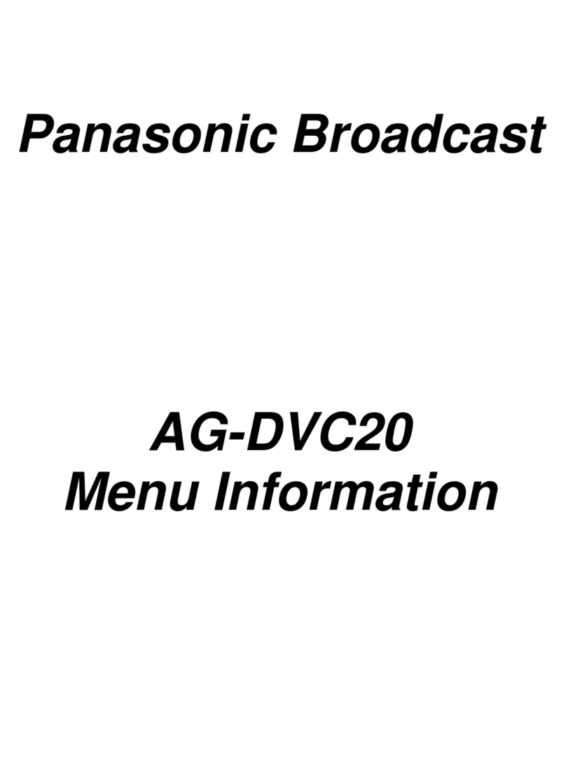Panasonic DV PROLINE AG-DVC20 User manual