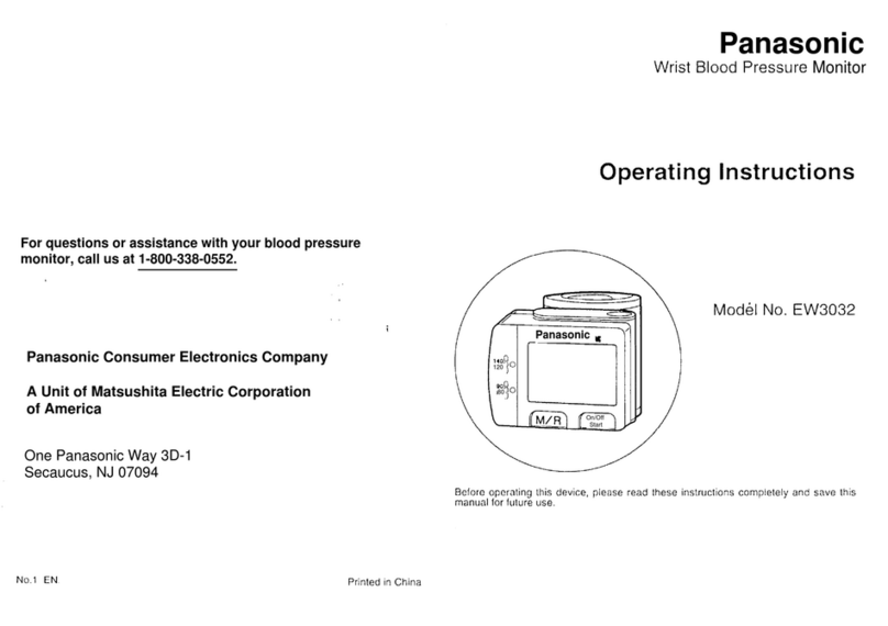 Panasonic EW3032 - WRIST B/P MONITOR User manual