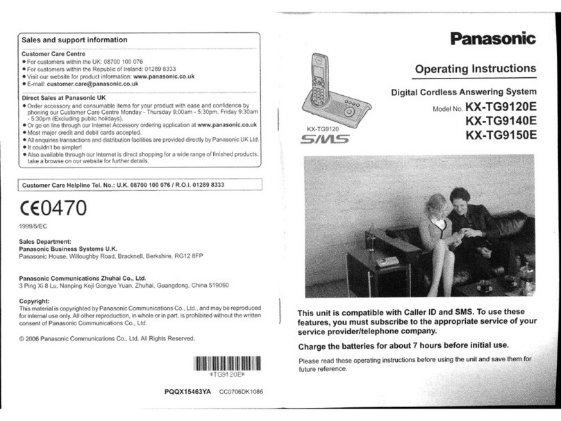 Panasonic KX-TG9120E operating instructions