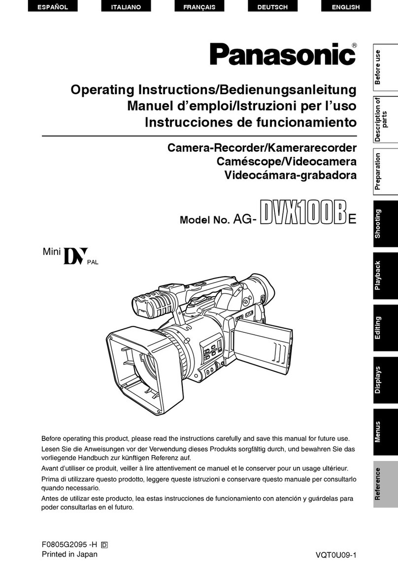 Panasonic AG-DVX100BE User manual