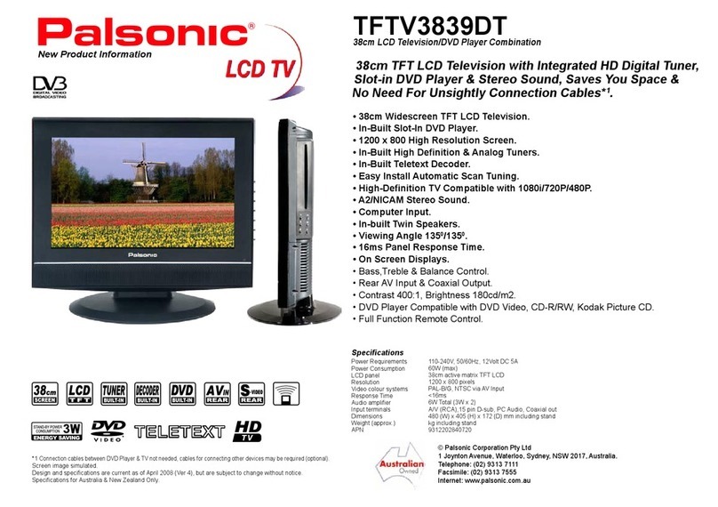 Palsonic TFTV3839DT User manual