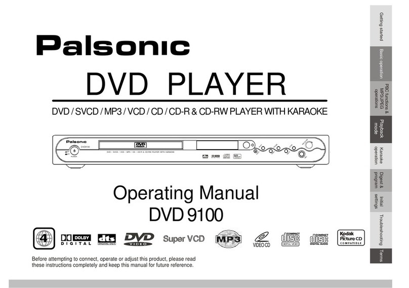 Palsonic DVD9100 operating manual