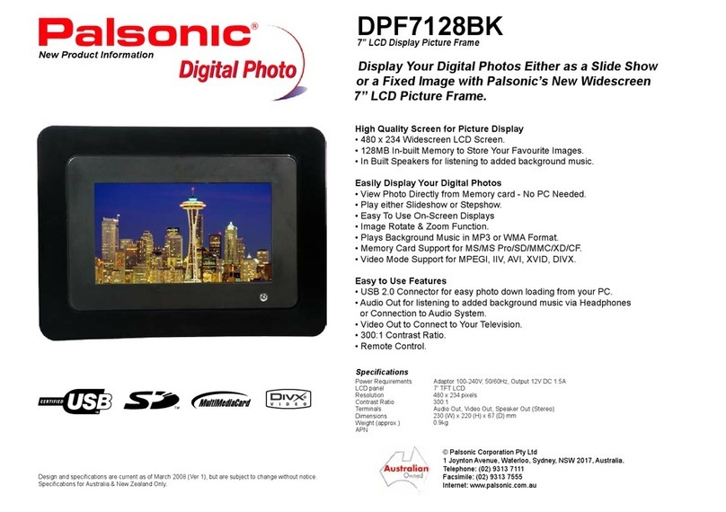 Palsonic DPF7128BK7 Specifications
