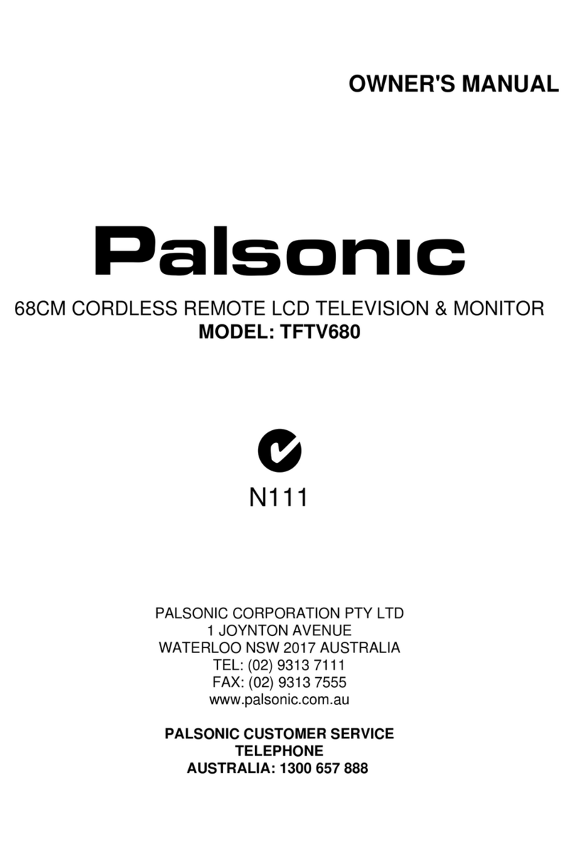 Palsonic TFTV680 owner's manual