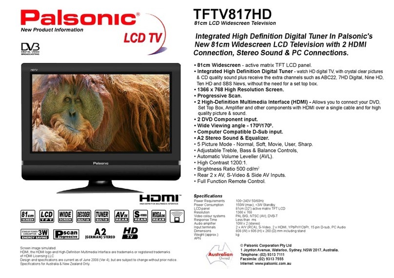 Palsonic TFTV817HD User manual