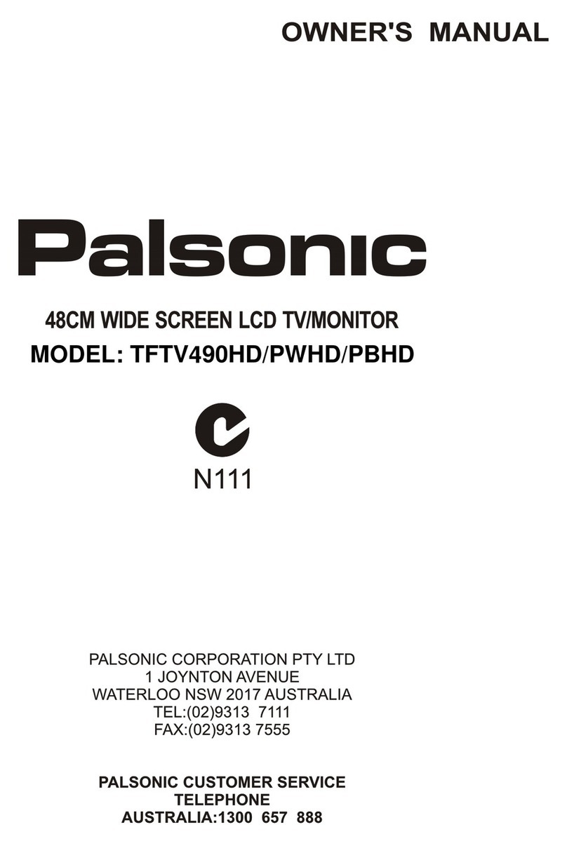 Palsonic TFTV490HD owner's manual