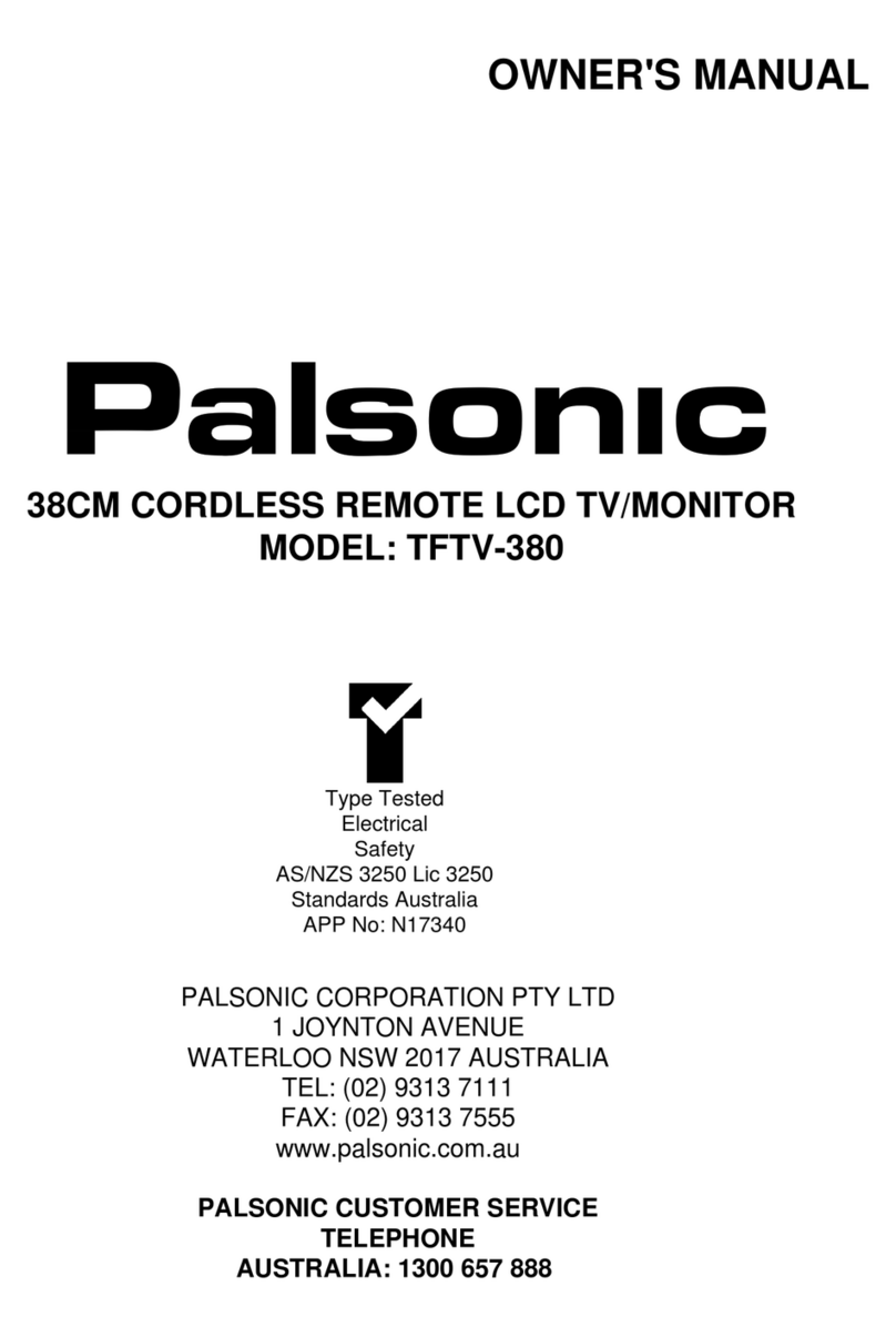 Palsonic TFTV-380 User manual