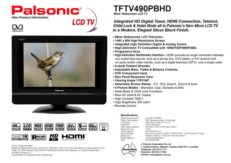 Palsonic TFTV490PBHD User manual