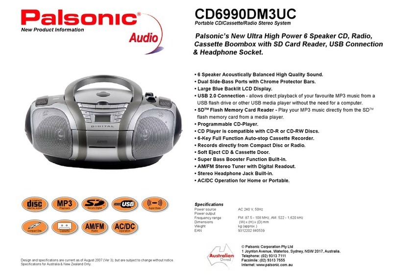 Palsonic CD6990DM3UC Specifications