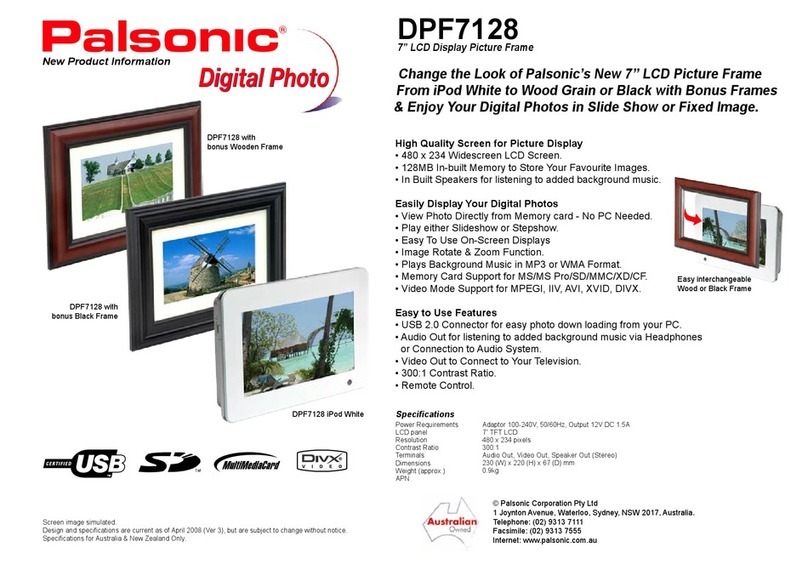 Palsonic DPF7128 Specifications