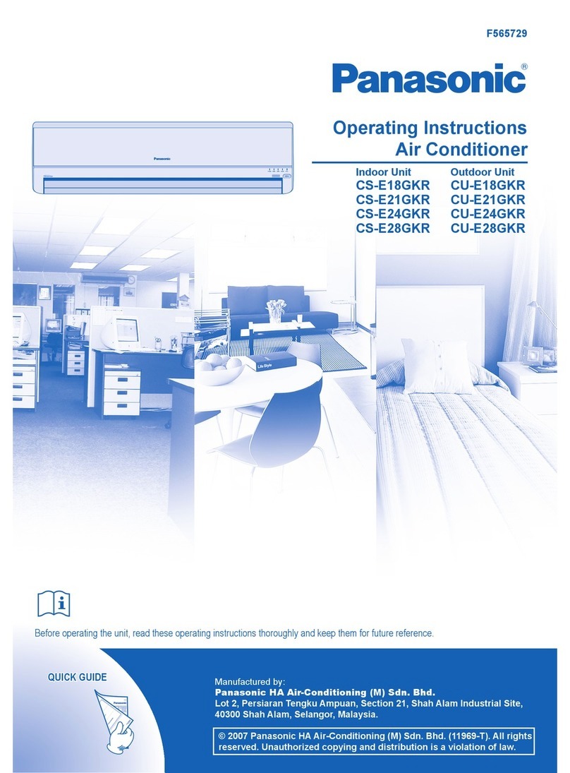 Panasonic CS-E18GKR operating instructions