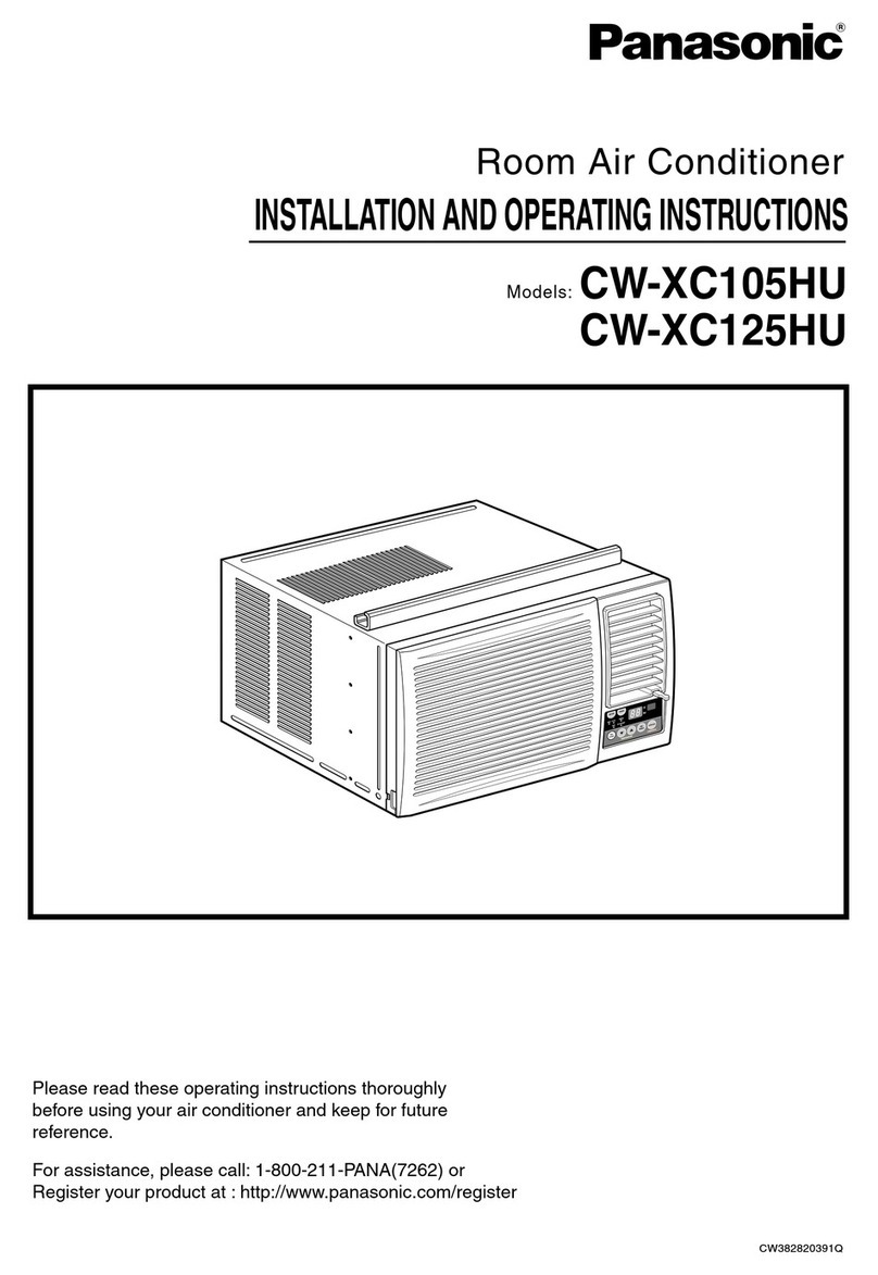 Panasonic CW-XC105HU Installation and operating instructions