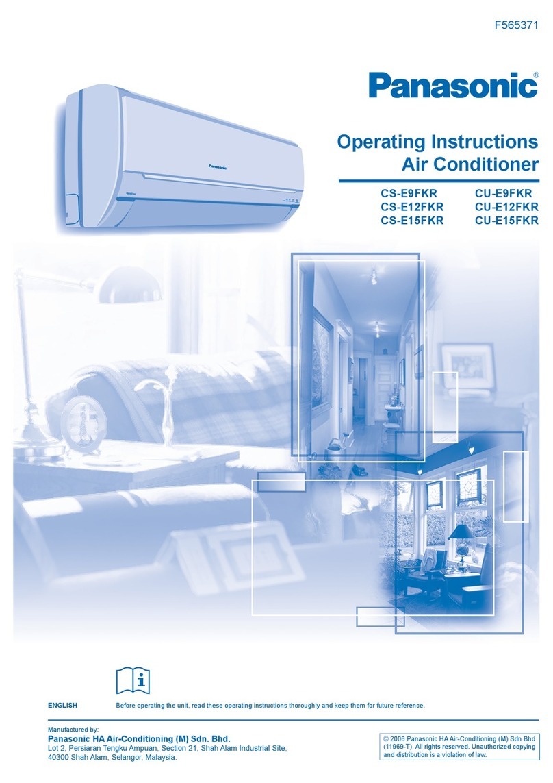 Panasonic CU-E15FKR User manual