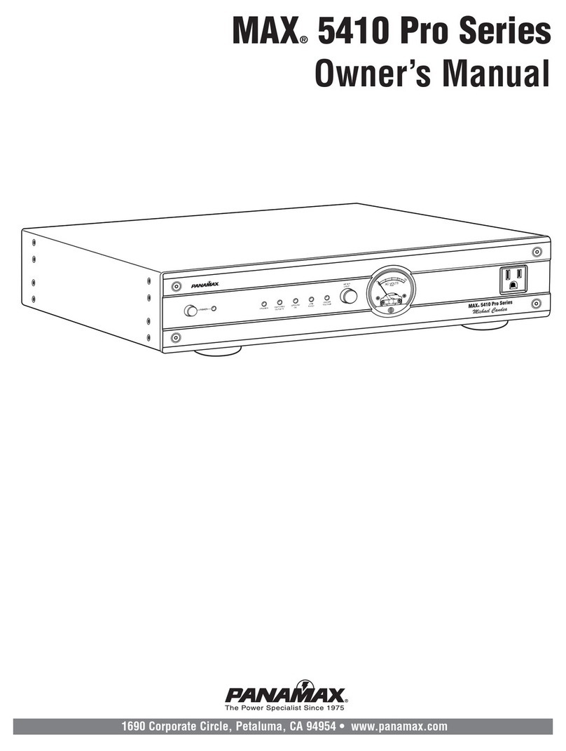 Panamax MAX 5410 owner's manual