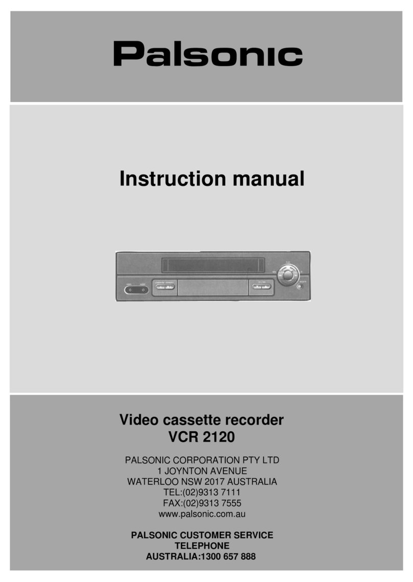 Palsonic VCR 2120 User manual Palsonic VCR 2120 User manual