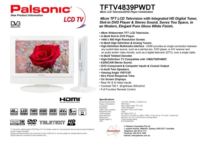 Palsonic TFTV4839PWDT User manual