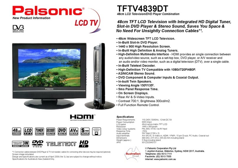 Palsonic TFTV4839DT User manual