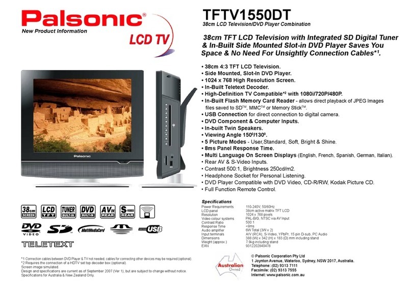 Palsonic TFTV1550DT User manual