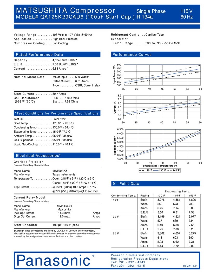 Panasonic QA125K29CAU6 Specification sheet