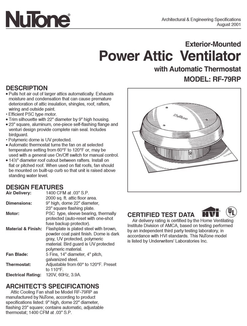 NuTone RF-79RP User manual