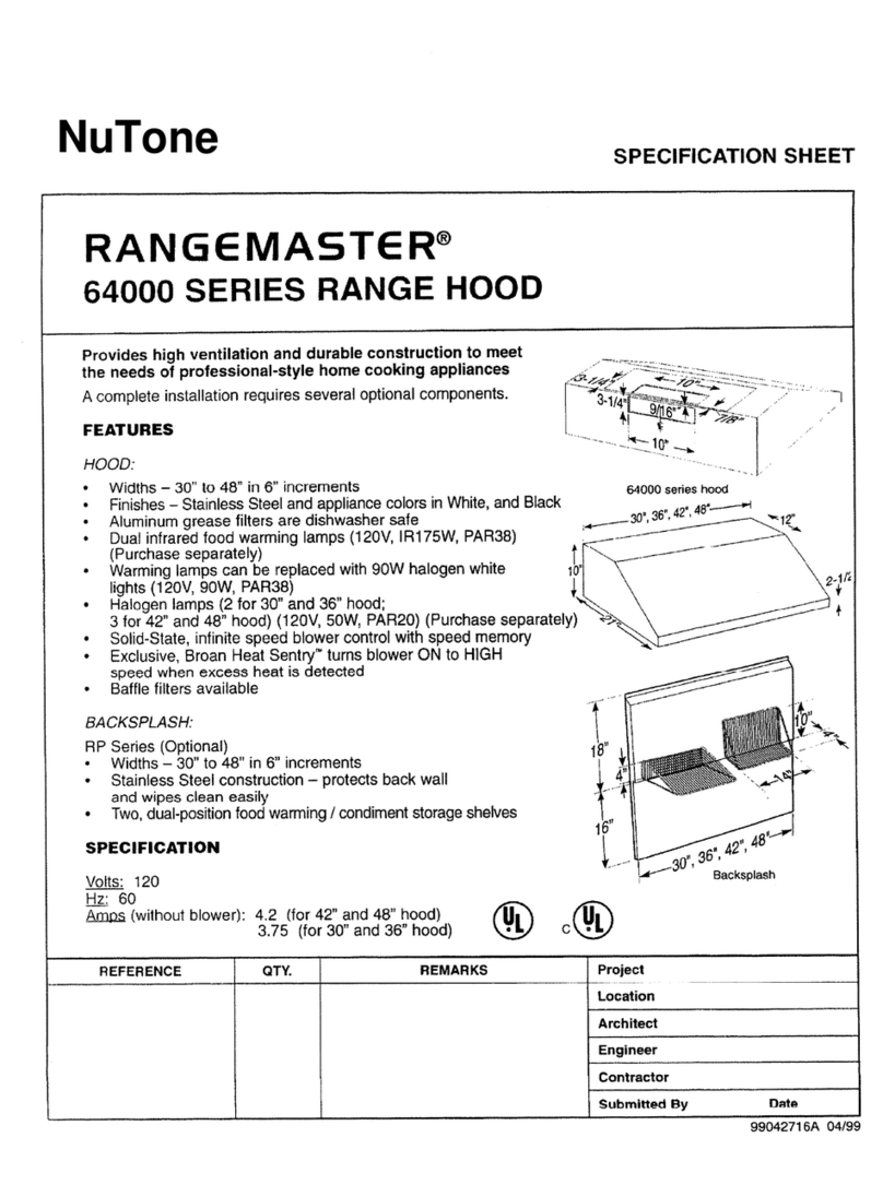NuTone Carrier-grade cc2300 User manual