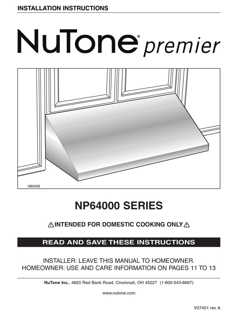 NuTone Premier NP64000 Series installation instructions