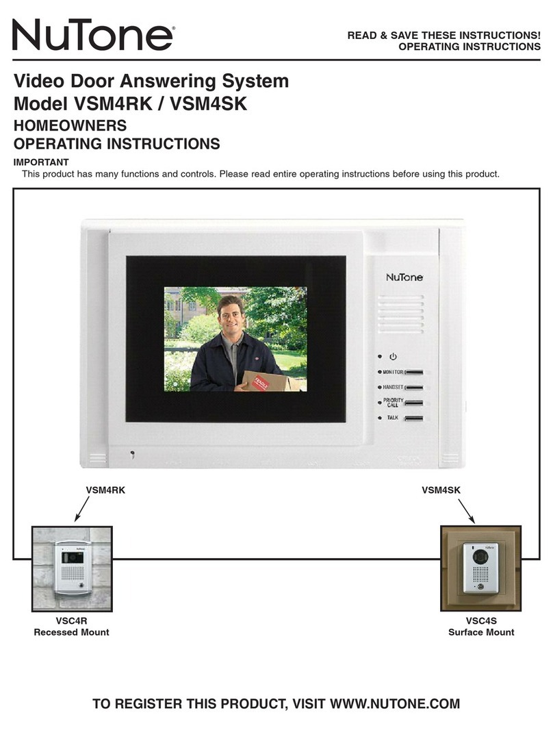 NuTone VSM4RK operating instructions