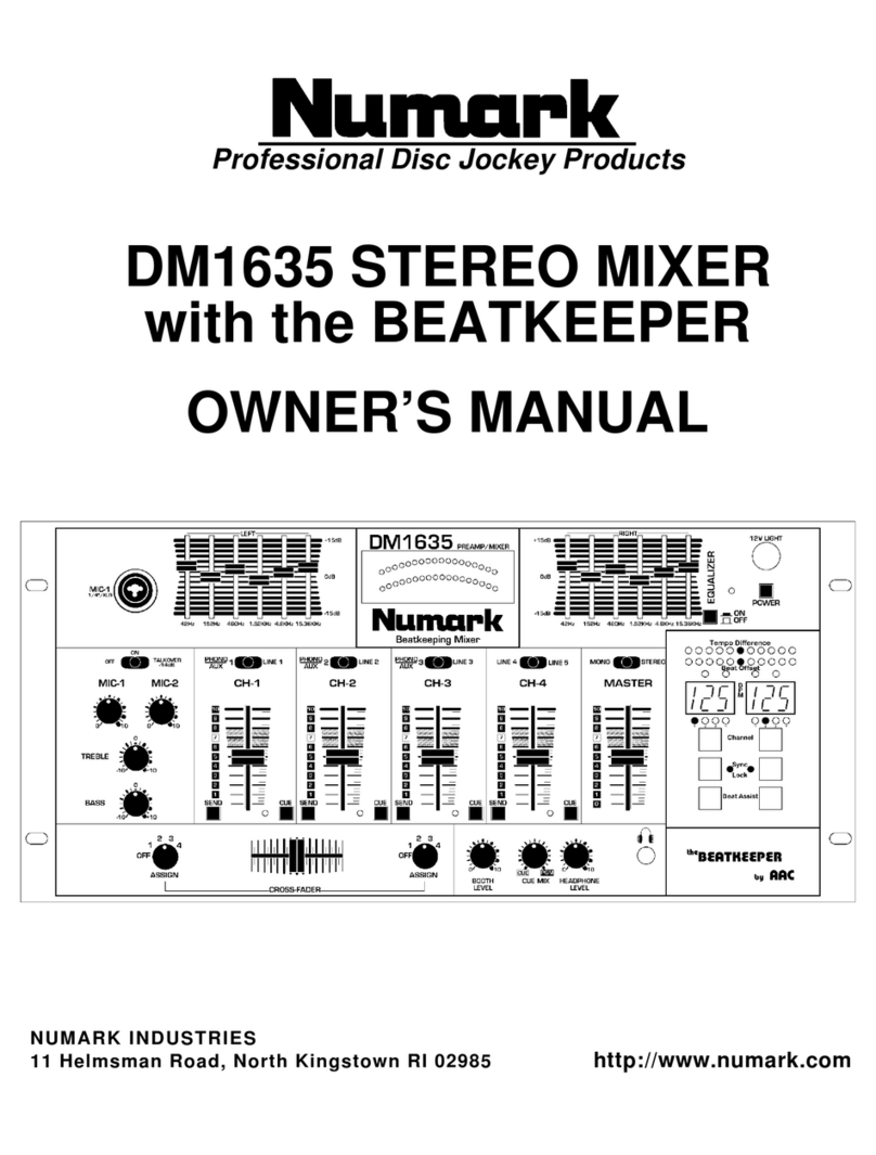 Numark DM1635 User manual