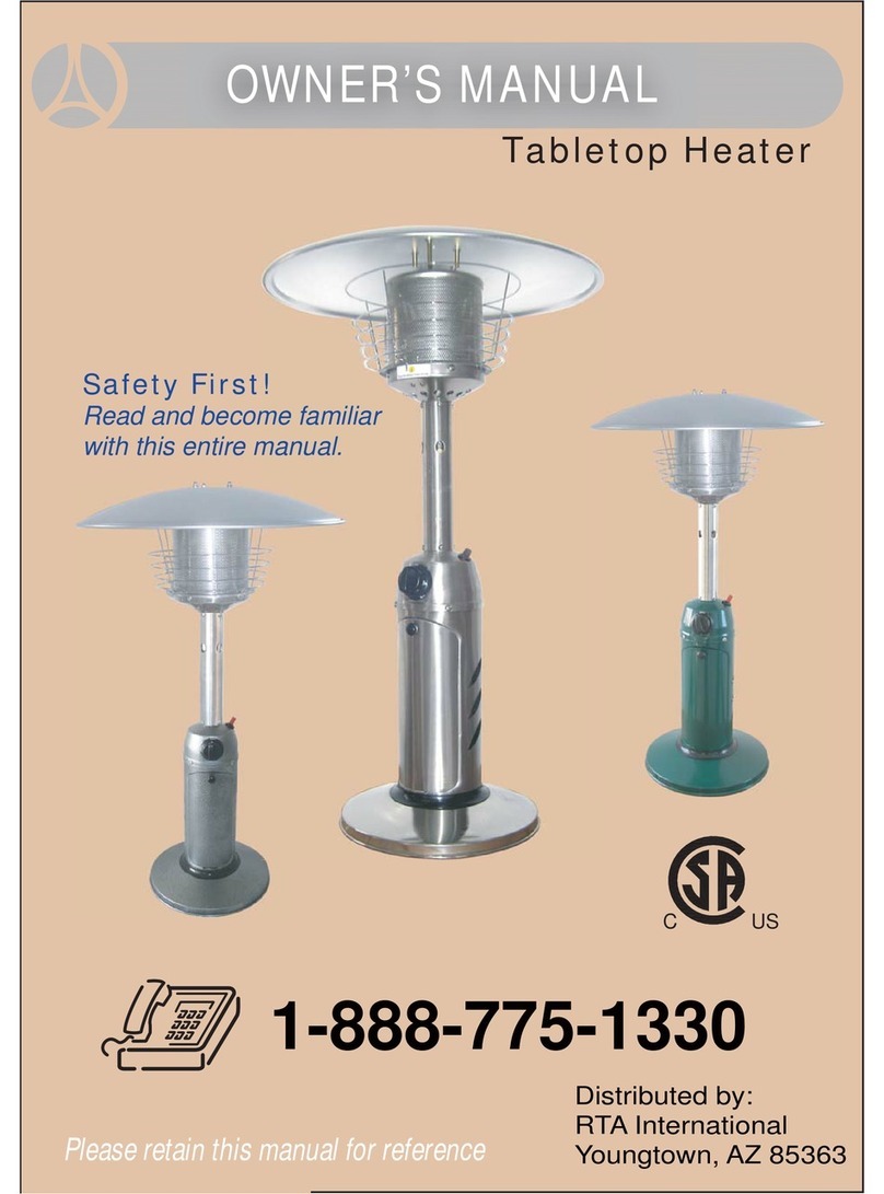 Ocean Electronic Tabletop Heater User manual