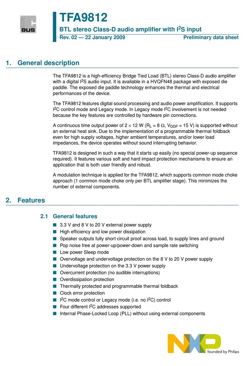 NXP Semiconductors TFA9812 Preliminary data sheet