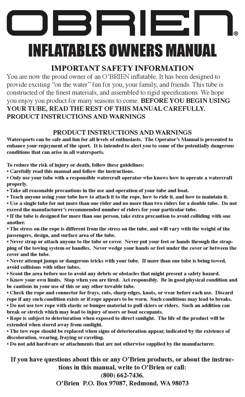 O'Brien BARF BALL 2091532 owner's manual