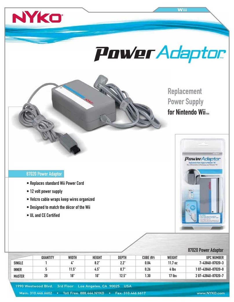 Nyko Power Adaptor 87020 Brochure & specs
