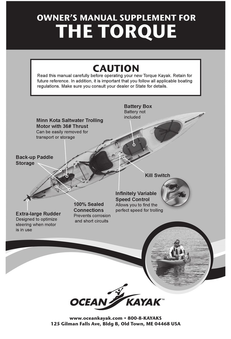 Ocean Kayak TORQUE Owner's manual supplement