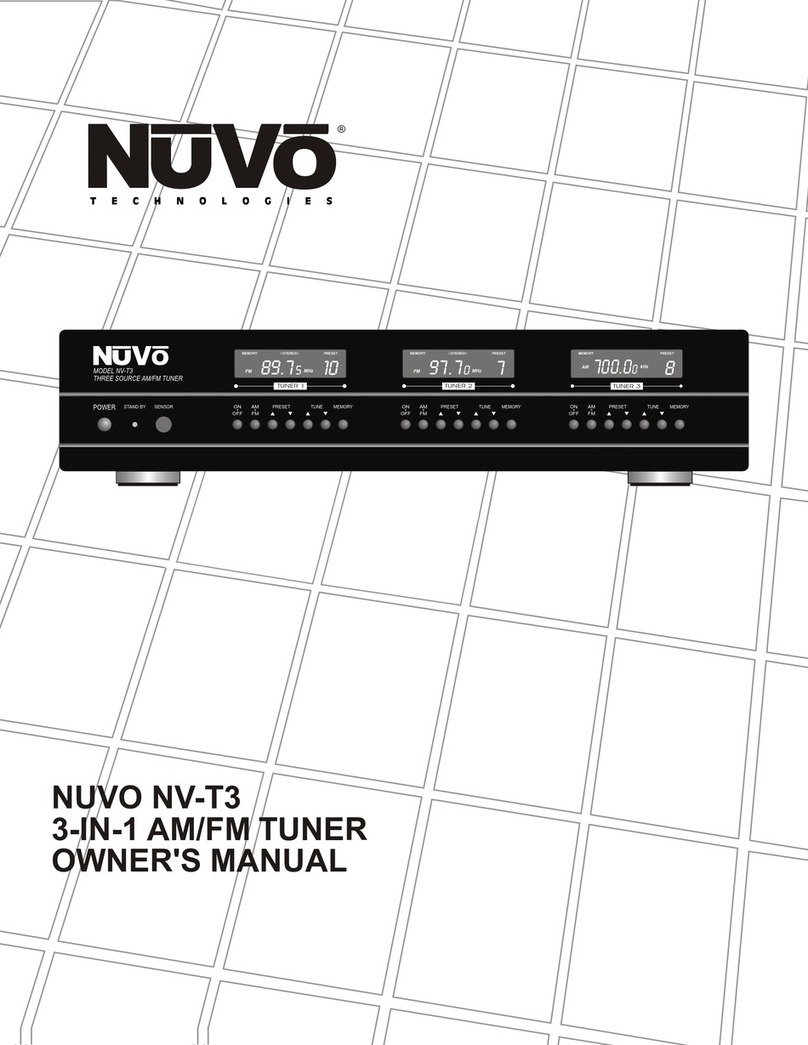 Nuvo NV-T3 owner's manual