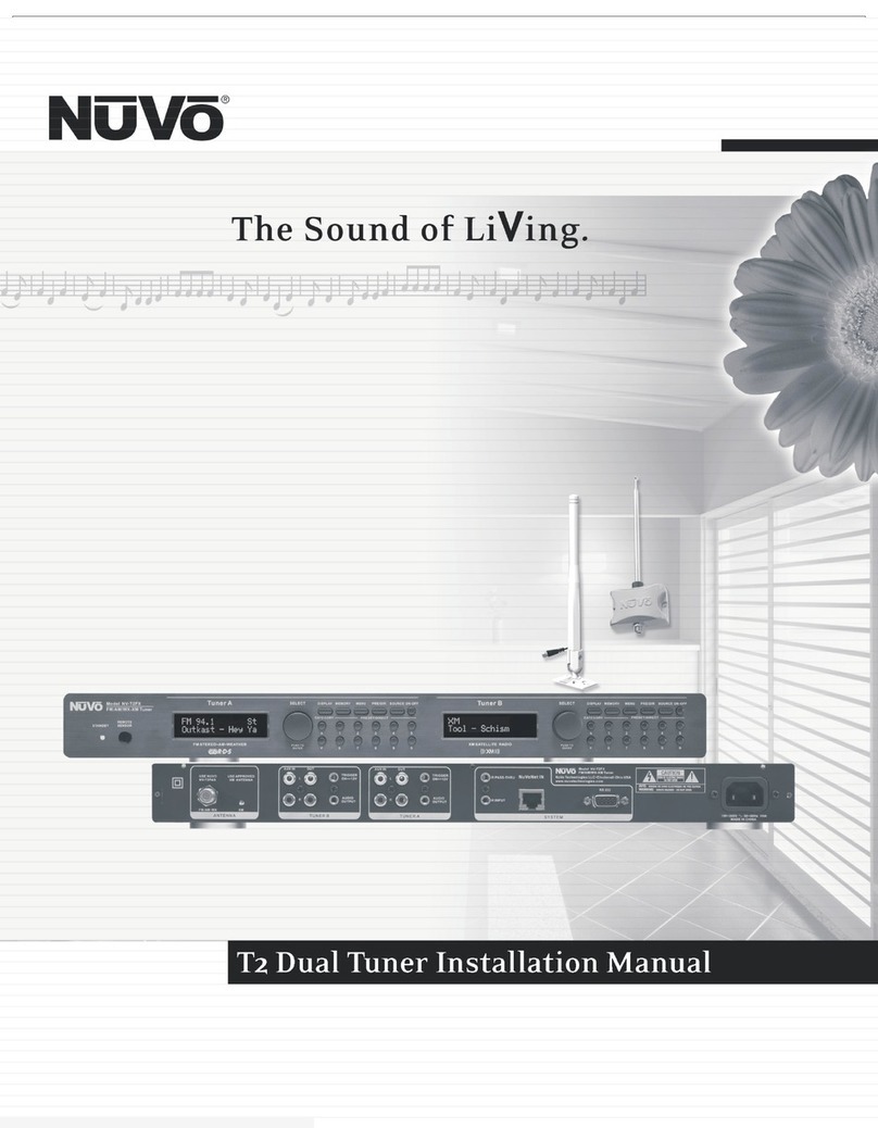 Nuvo NV-T2FX installation manual