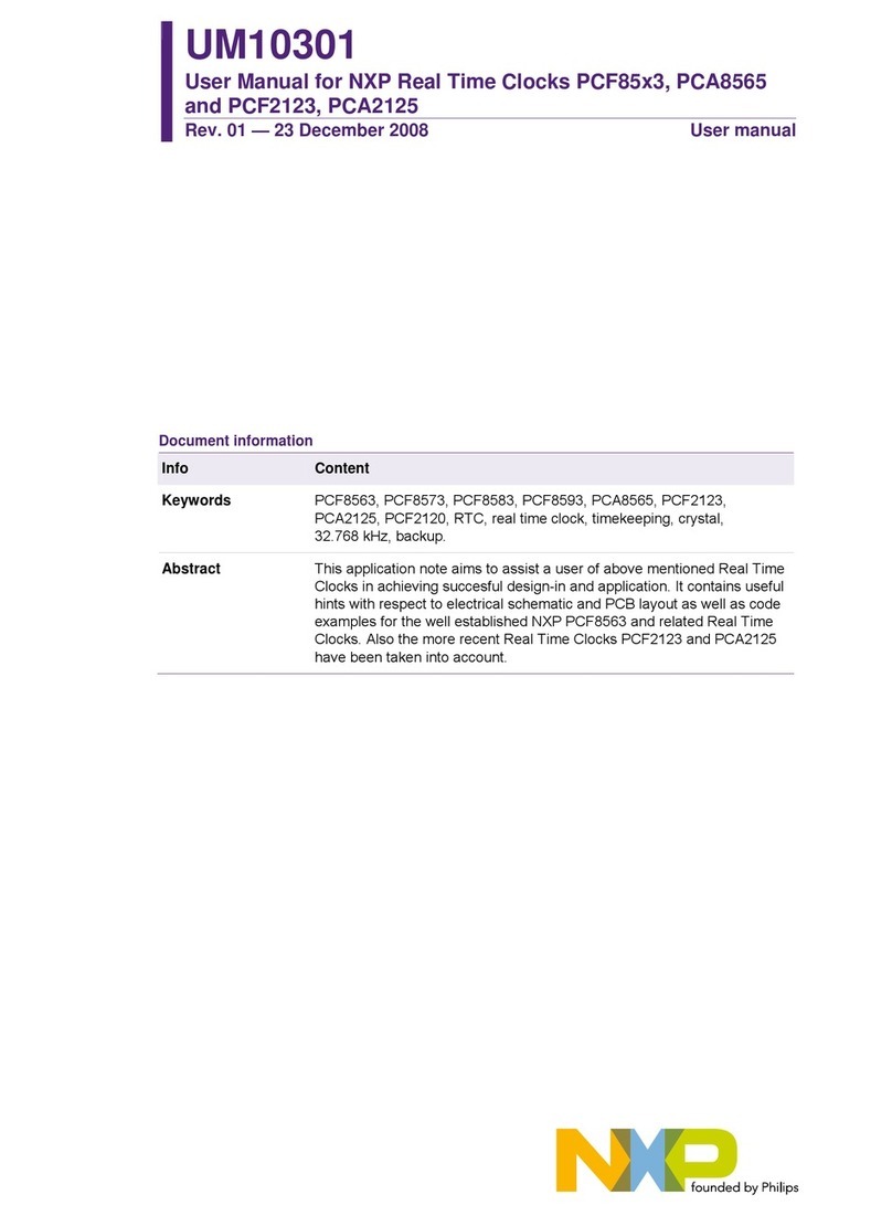 NXP Semiconductors UM10301 PCA2125 User manual