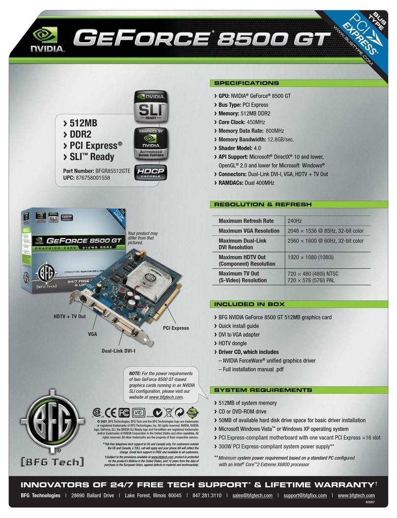 Nvidia GeForce 8500 GT User manual